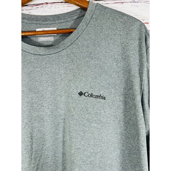 Columbia Mens Omni Wick Regular Fit Heather Gray Cotton T-Shirt Size XL - Picture 6 of 11
